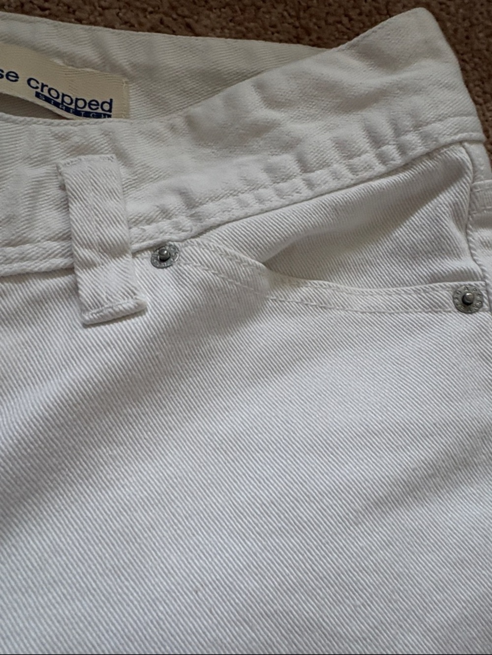 GAP White Low-Rise Cropped Jeans for Kids - Picture 4 of 7